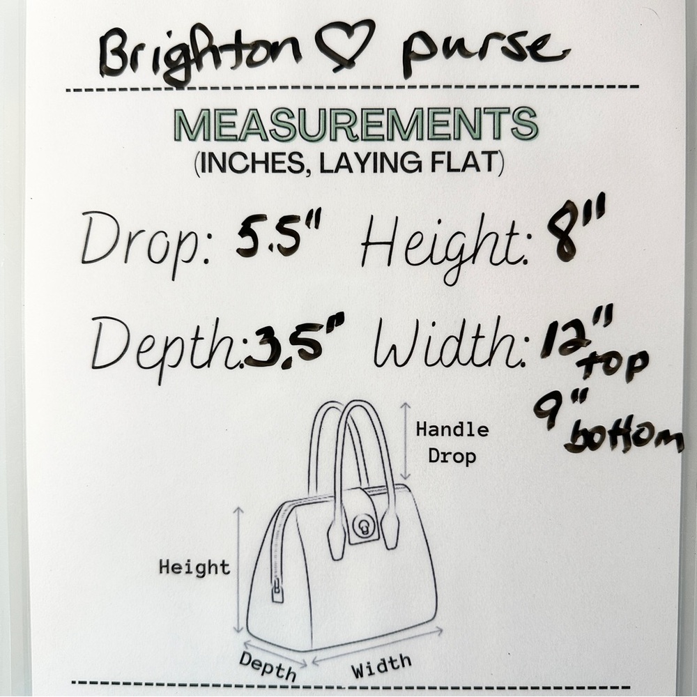 Brighton Leather Heart Small Tote Bag C740004 Cornflower Blue - Picture 15 of 15